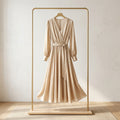 Champagne Satin Wickelkleid